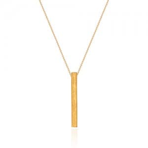 گردنبند طلا با آویز لوله ای مات کد CN352