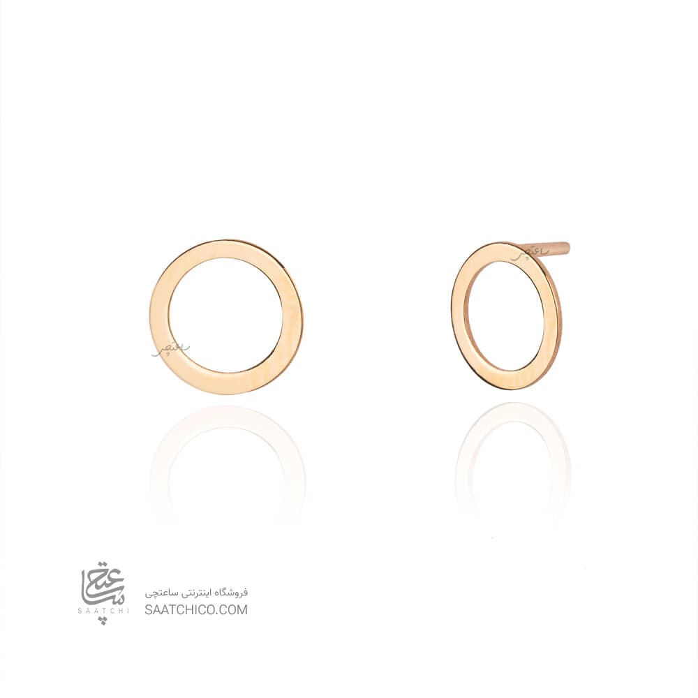 گوشواره طلا طرح دایره کد LE642