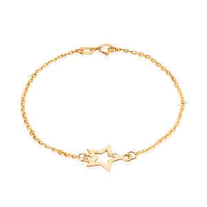 دستبند طلا طرح ستاره کد LB143