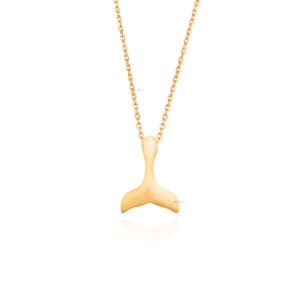 آویز طلا بدون زنجیر طرح دم وال کد CP451