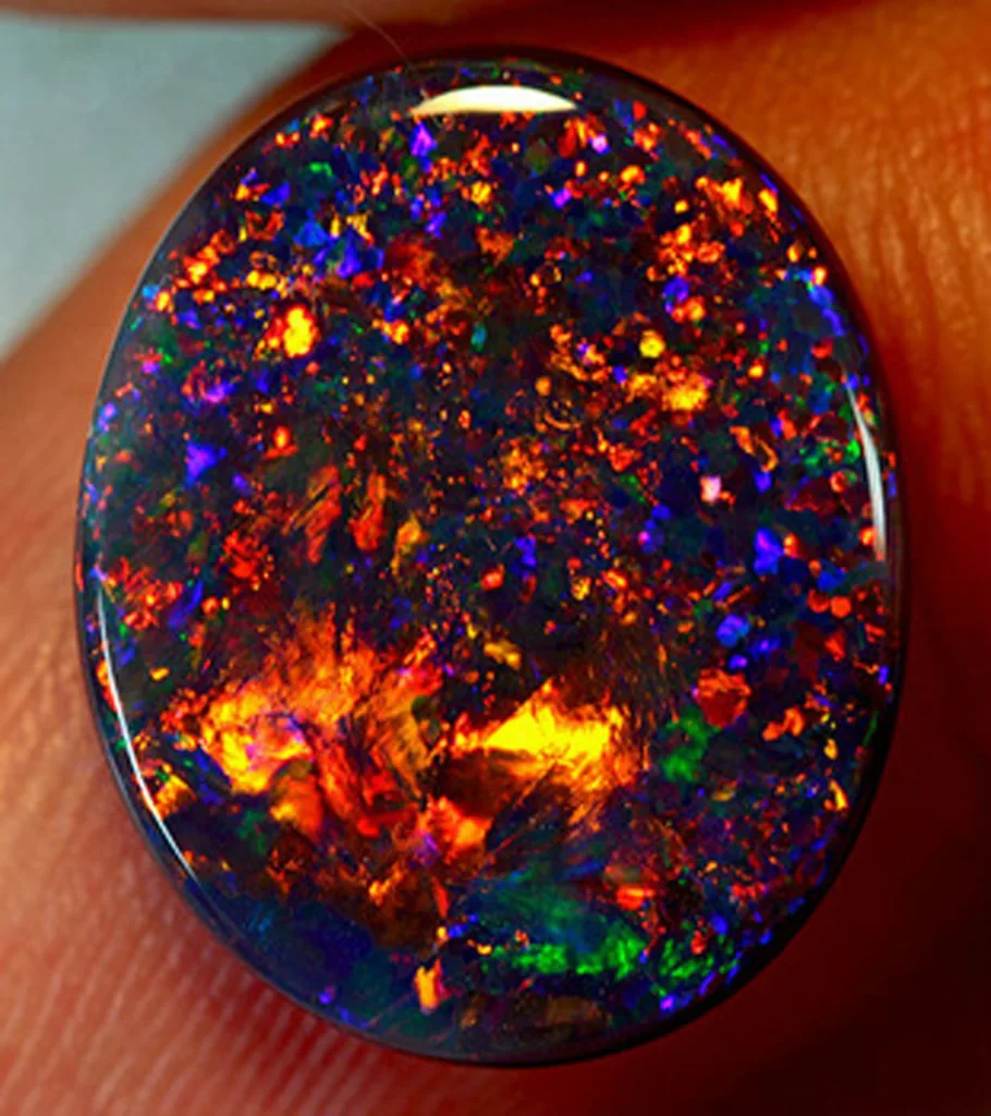Black opal stone 