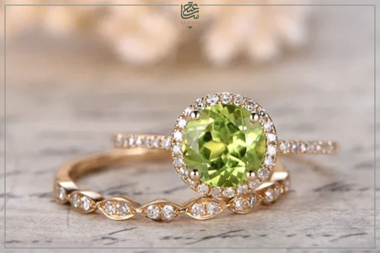 طلا با سنگ پریدوت