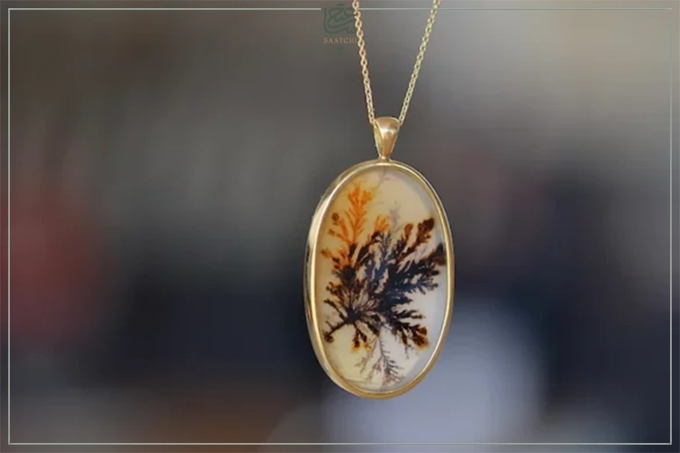 گردنبند با سنگ عقیق