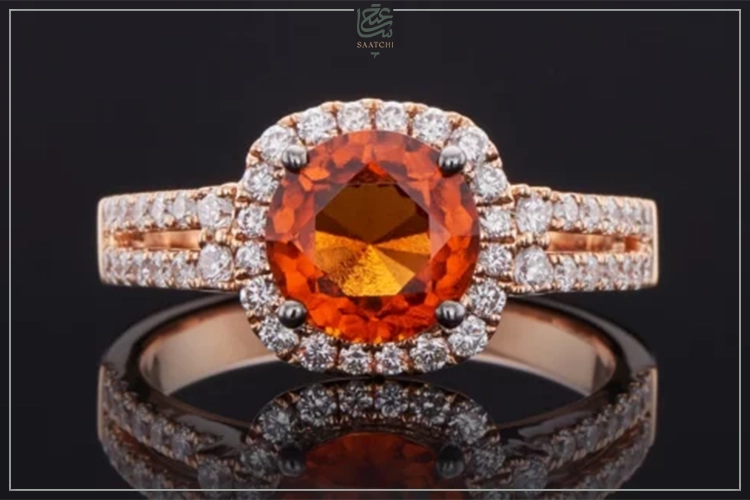 طلا با سنگ گارنت