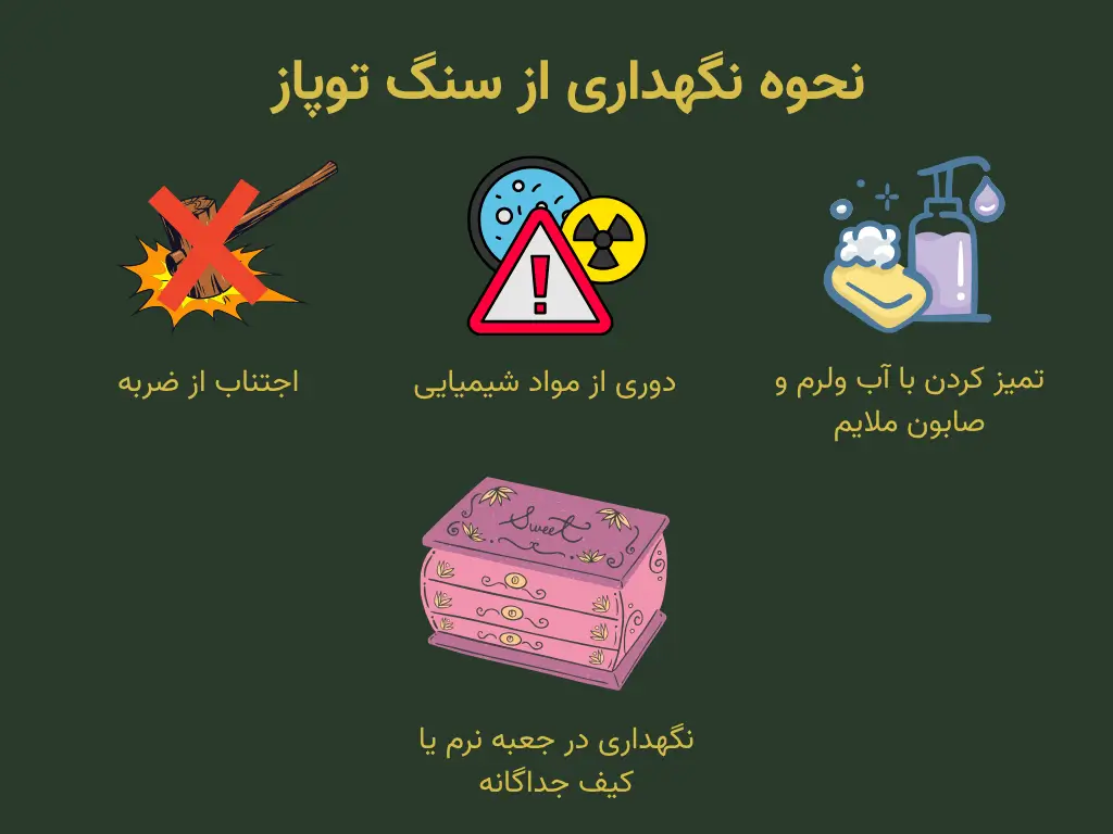چگونه از سنگ توپاز اصل مراقبت کنیم؟