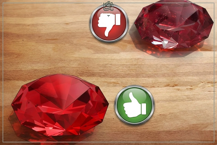 بررسی درخشش و وضوح رنگ قرمز در یاقوت سرخ طبیعی