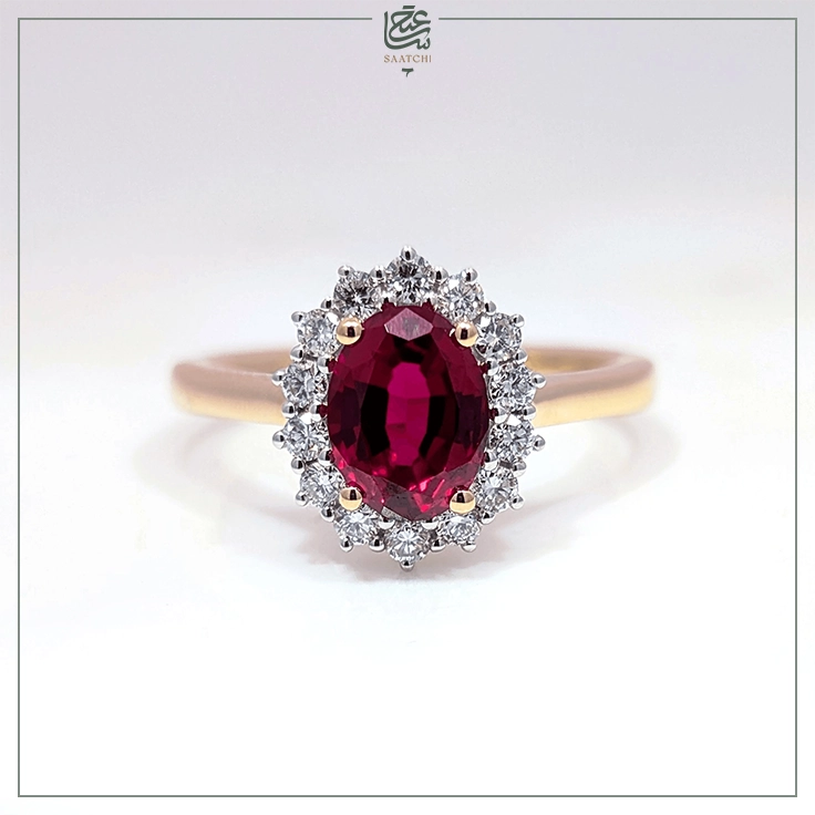 انگشتر طلا با سنگ یاقوت