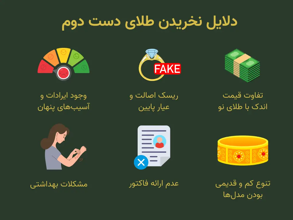 چرا نباید طلای دست دوم یا مستعمل بگیریم؟