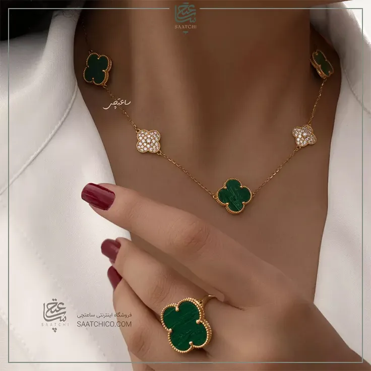 انگشتر طرح گل چهار پر ونکلیف