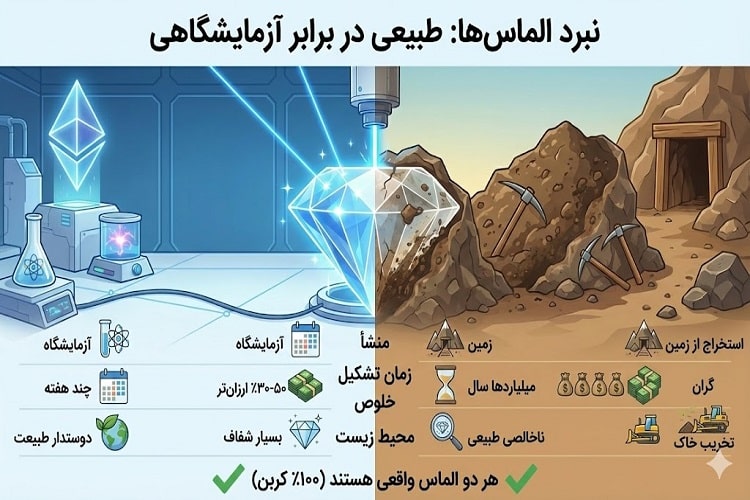 اینفوالماس طبیعی و آزمایشگاهی 