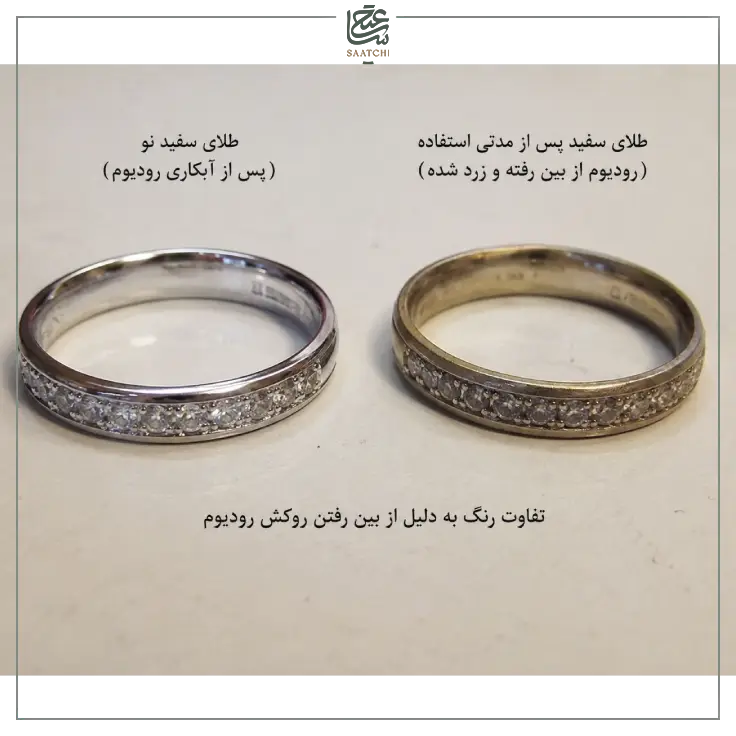 چرا طلای سفید زرد میشود