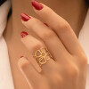 انگشتر طلا زنانه طرح گل کد LR603