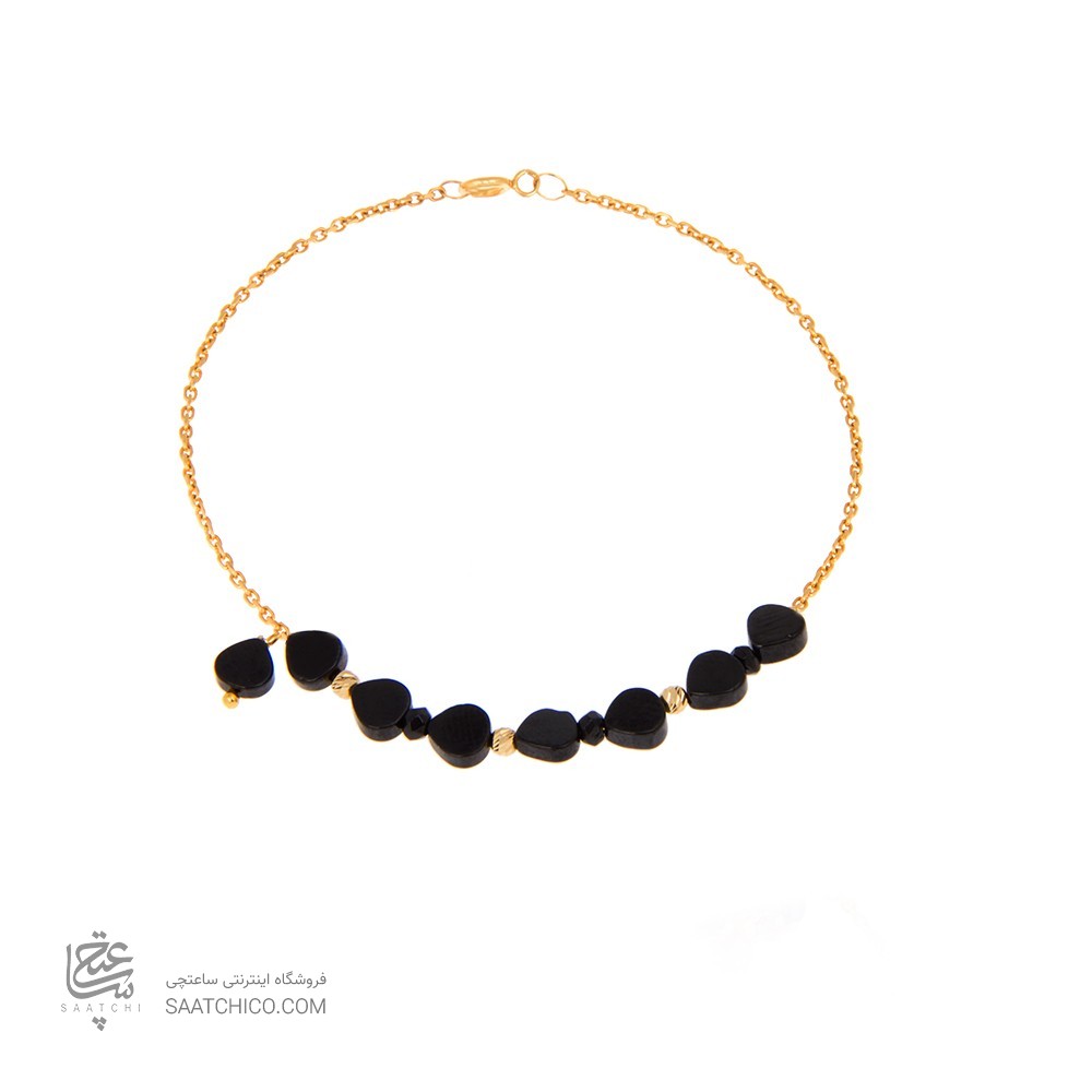 دستبند طلا زنانه با سنگ و گوی البرنادو کد xb816