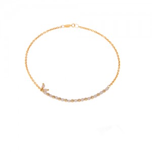 دستبند طلا زنانه با مروارید و گوی البرنادو کد XB817
