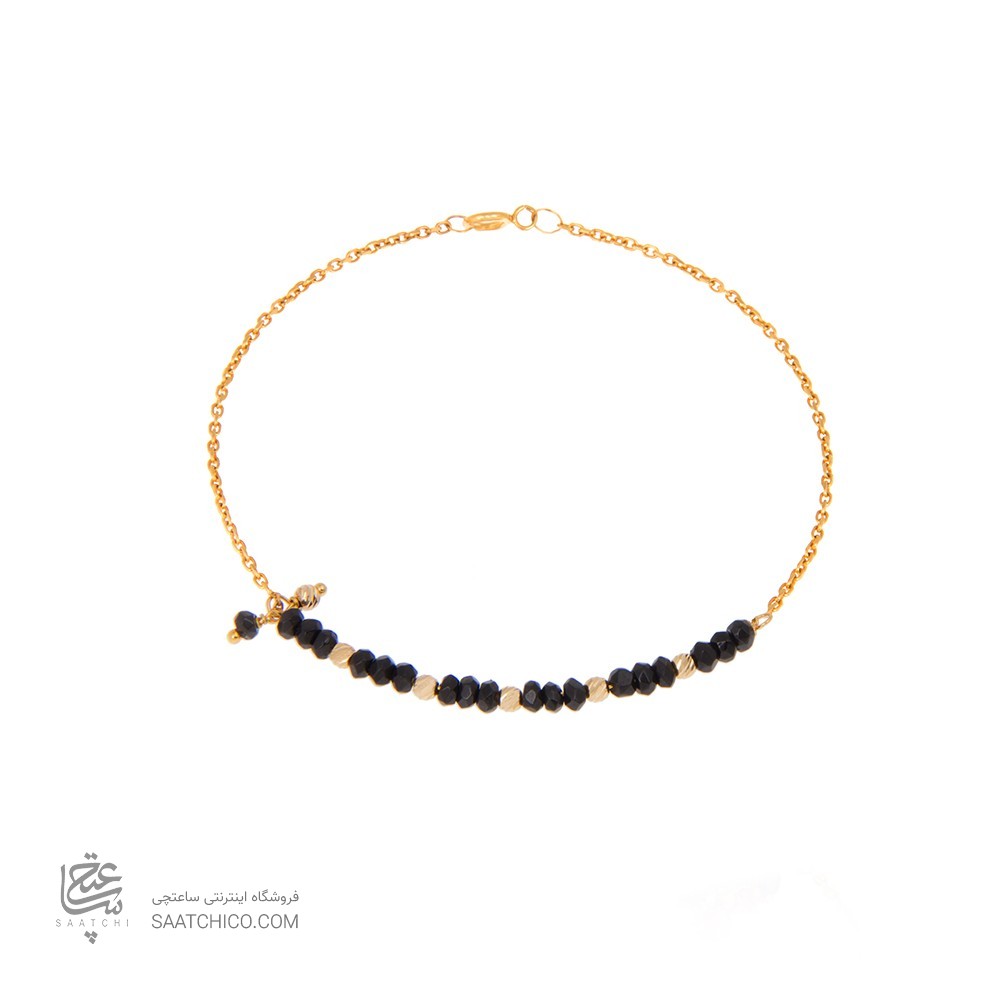 دستبند طلا زنانه با سنگ و گوی البرنادو کد xb831