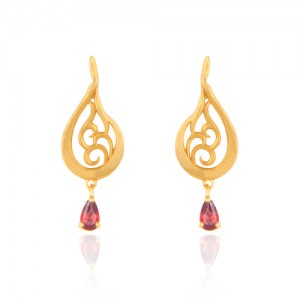 گوشواره طلا زنانه طرح اسلیمی بته جقه کد CE328