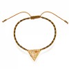 دستبند طلا زنانه طرح مثلث با نگین رنگی کد xb864