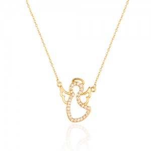 گردنبند طلا زنانه طرح فرشته کد CN356