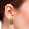 گوشواره طلا زنانه با سکه نقره کد XE219