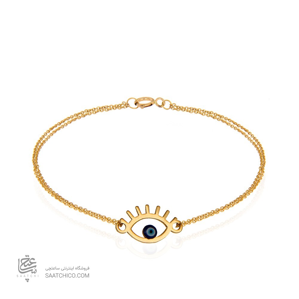 دستبند طلا زنانه طرح چشم نظر کد CB337
