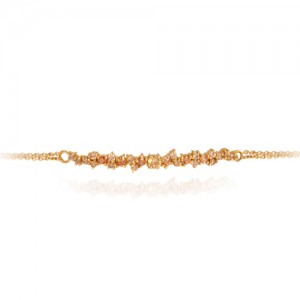 دستبند طلا زنانه با نگین به رنگ سیترین CB324A