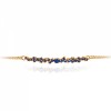 دستبند طلا زنانه با نگین به رنگ آبی کبود کد CB324E