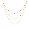 گردنبند طلا زنانه سه لایه با گوی البرنادو کد CN364