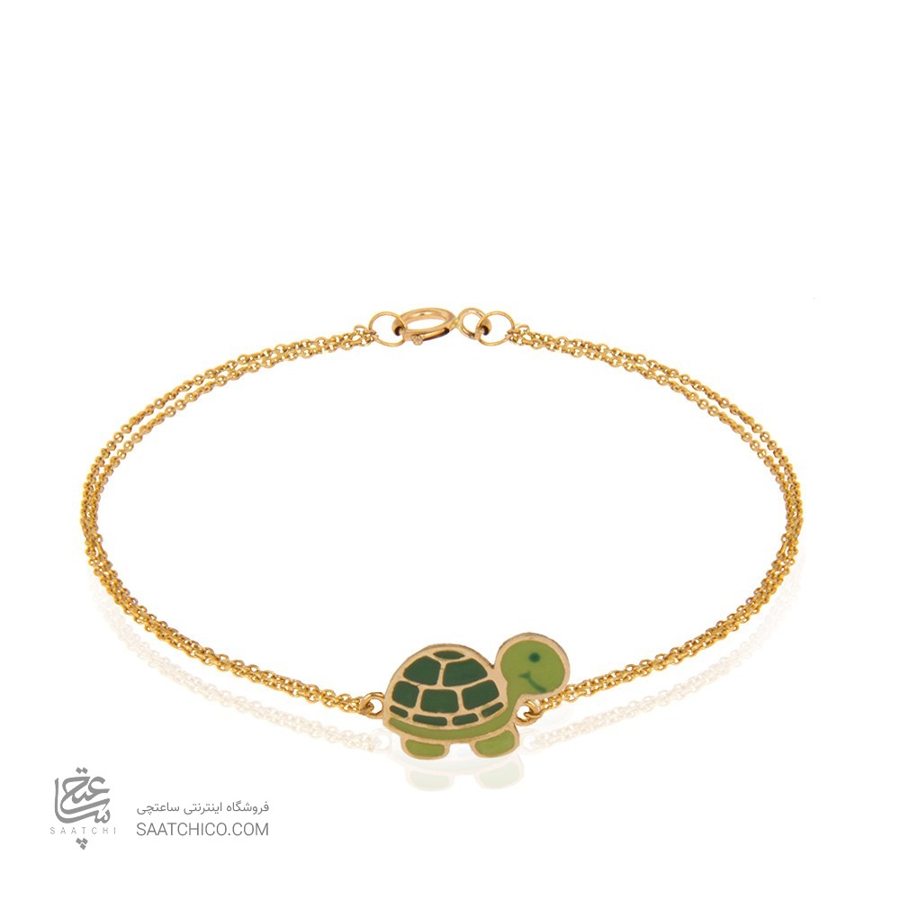 دستبند طلا کودک طرح لاکپشت کد KB317