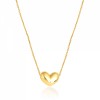 گردنبند طلا زنانه طرح قلب دو رو کد CN372