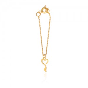 آویز ساعت طلا زنانه طرح قلب و کلید کد WP343