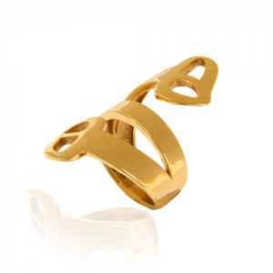 انگشتر طلا زنانه طرح نیمانی کد CR434