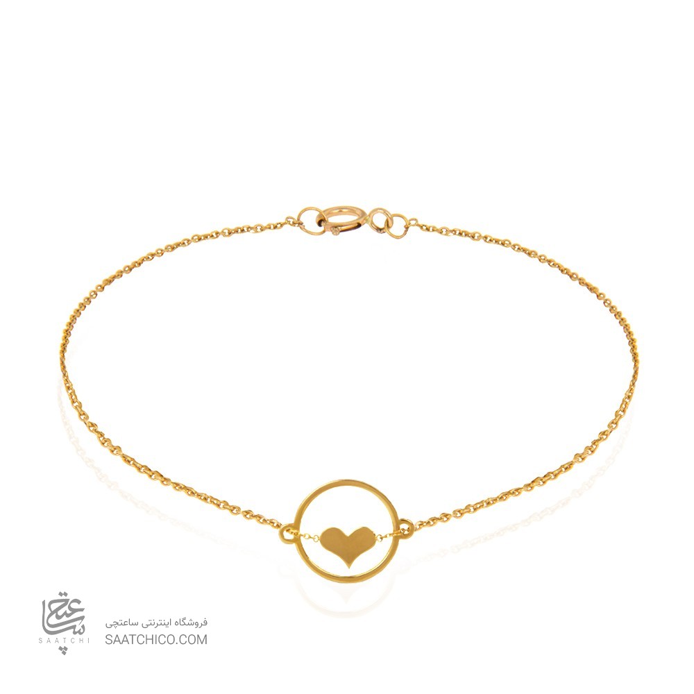 دستبند طلا زنانه طرح قلب کد LB104
