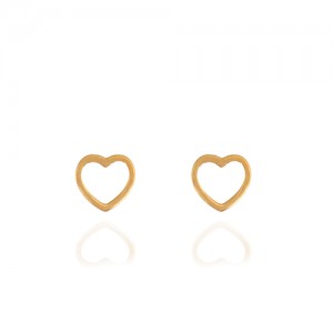 گوشواره طلا زنانه طرح قلب کد LE615