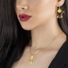 گردنبند طلا زنانه با سکه طرح احمدشاهی کد CN395