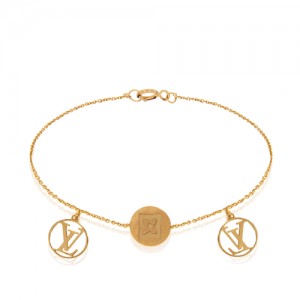 دستبند طلا زنانه طرح لویی ویتون کد LB106