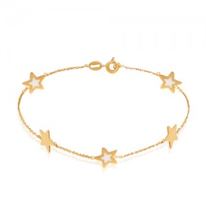 دستبند طلا طرح ستاره کد CB353