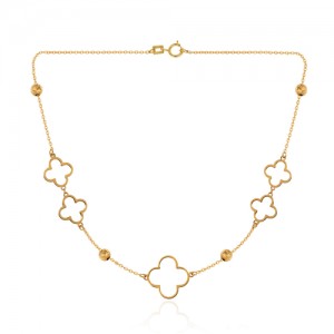 گردنبند طلا زنانه طرح ونکلیف کد CN422