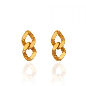 گوشواره میخی طلا طرح فیوژن کارتیه کد CE378