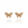 گوشواره زنانه طرح پروانه نگیندار کد CE379