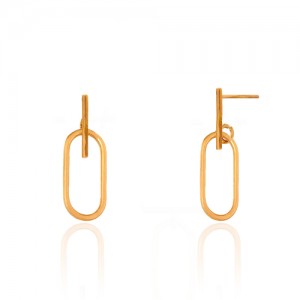 گوشواره طلا زنانه طرح هندسی کد CE386