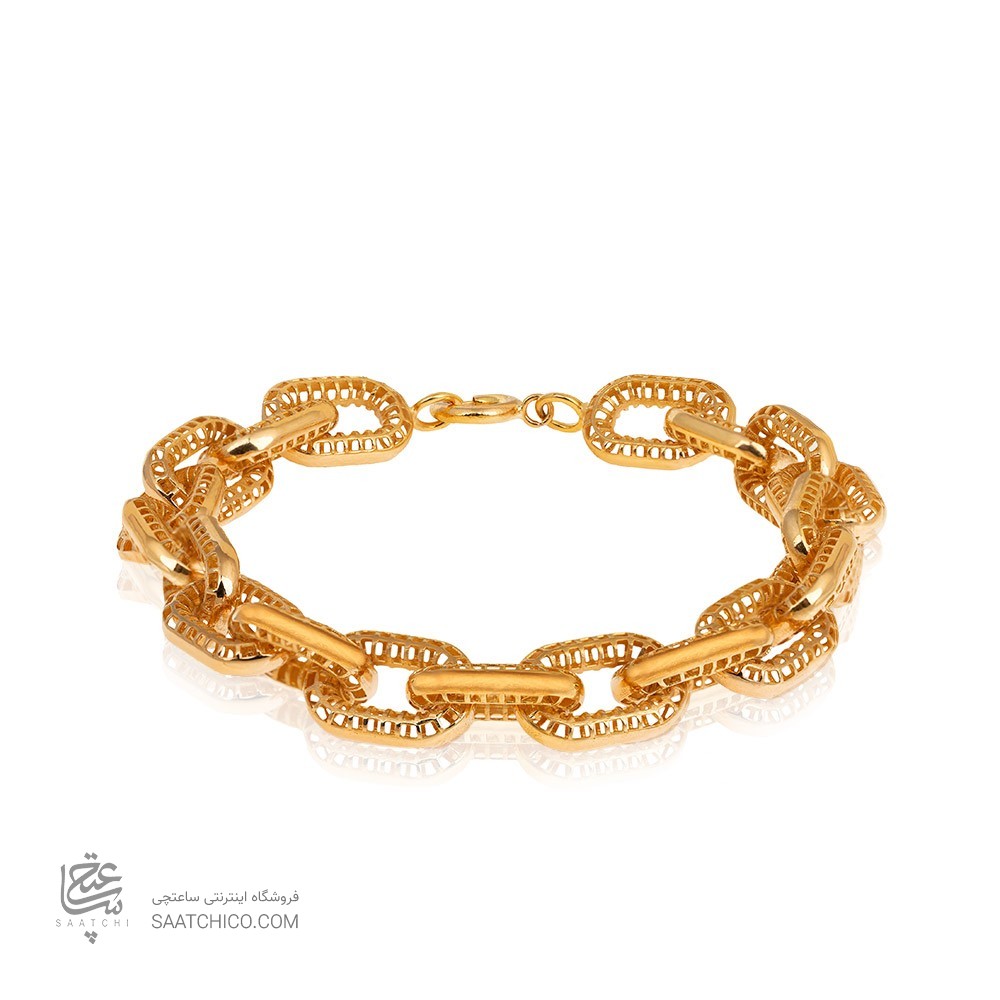 دستبند طلا زنانه طرح زنجیر فیوژن هرمس کد CB413