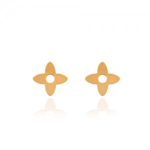 گوشواره طلا طرح گل لویی ویتون کد LE648