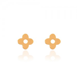 گوشواره طلا طرح گل لویی ویتون کد LE650