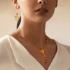 گردنبند طلا زنانه دست ساز طرح فیوژن چیپسی کد XN410