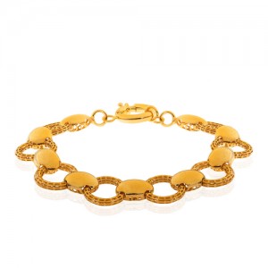 دستبند طلا زنانه طرح فیوژن کد CB431