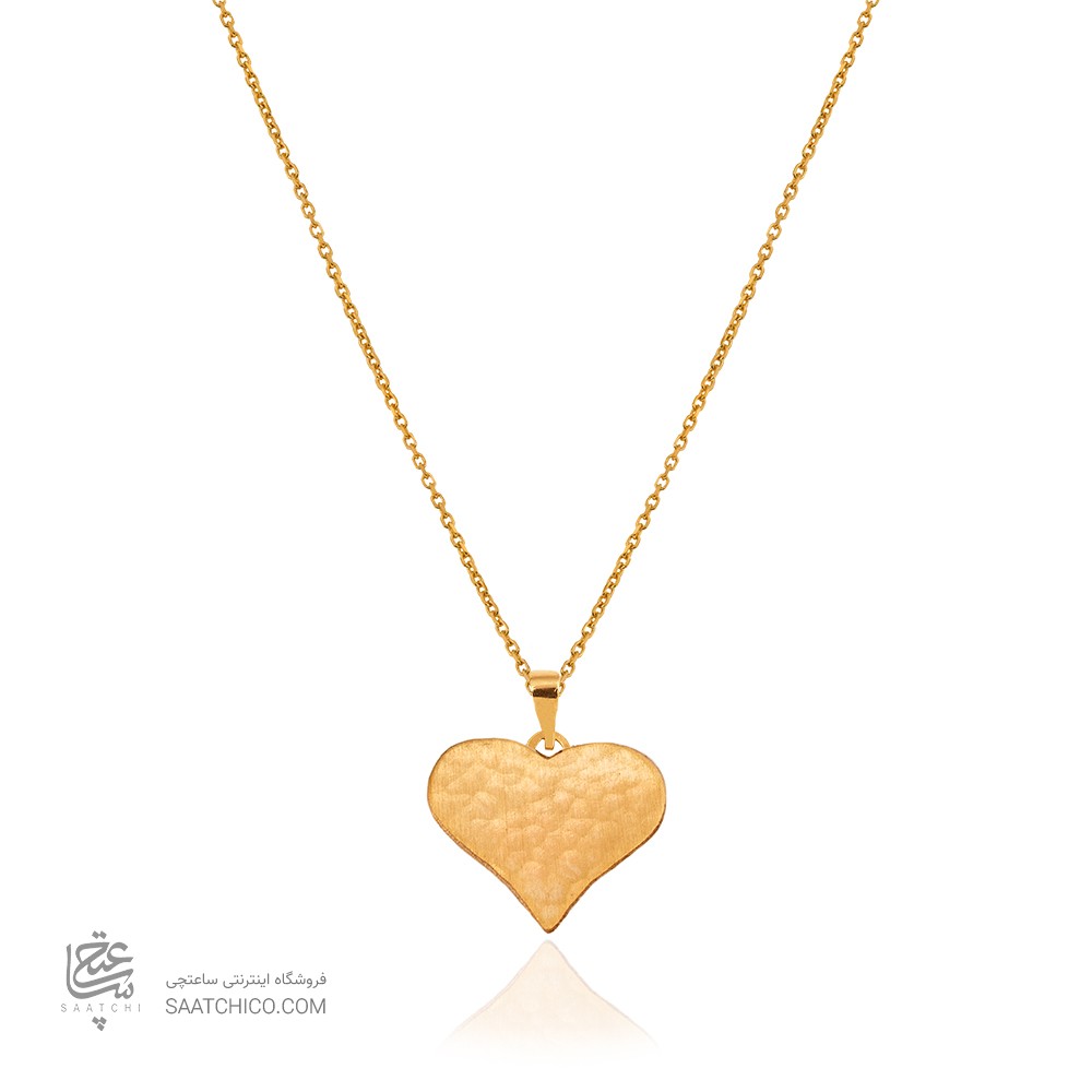 آویز طلا دست ساز طرح قلب چکشی کد LP621