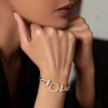 دستبند طلا با پلاک طرح LOVE کارتیر کد CB435