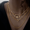 گردنبند طلا با قفل طرح مارلا آرون کد CN463