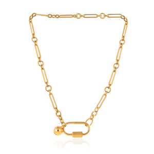 گردنبند طلا با قفل طرح مارلا آرون کد CN464