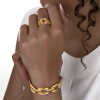 دستبند طلا طرح دیوید یورمن کد CB461